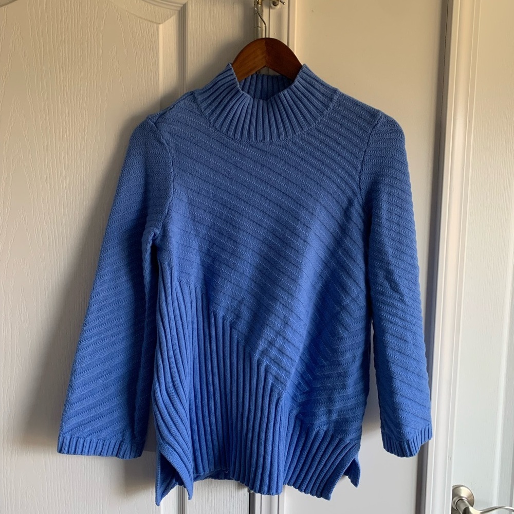 Charter Club Cowl Neck Sweater in Vibrant Blue
